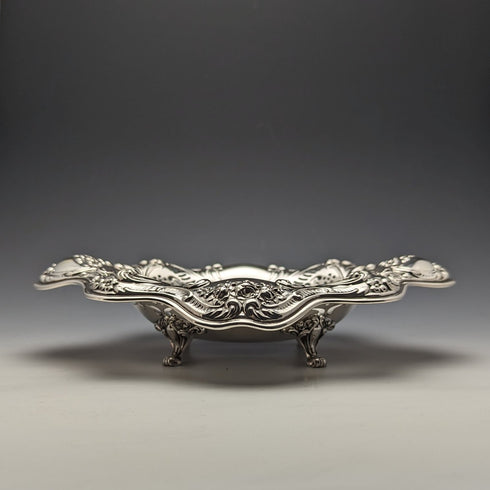 Circa 1895 American Antique Sterling Silver Stem Dish 215g Gorham